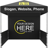 10x10 Custom Canopy Tent with Heavy Duty Frame Walls Personalized Pop Up Shelter Tent for Business Events, Trade Shows, Farmers Market - Logo Color Words