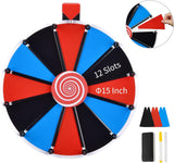 WinSpin 15 Inch Prize Wheel DIY Insertable Tabletop Spinning Wheel, 12 Slots Fortune Design Carnival Spin Game, DIY Series